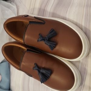 Atlanta moccasin slip on leather shoes